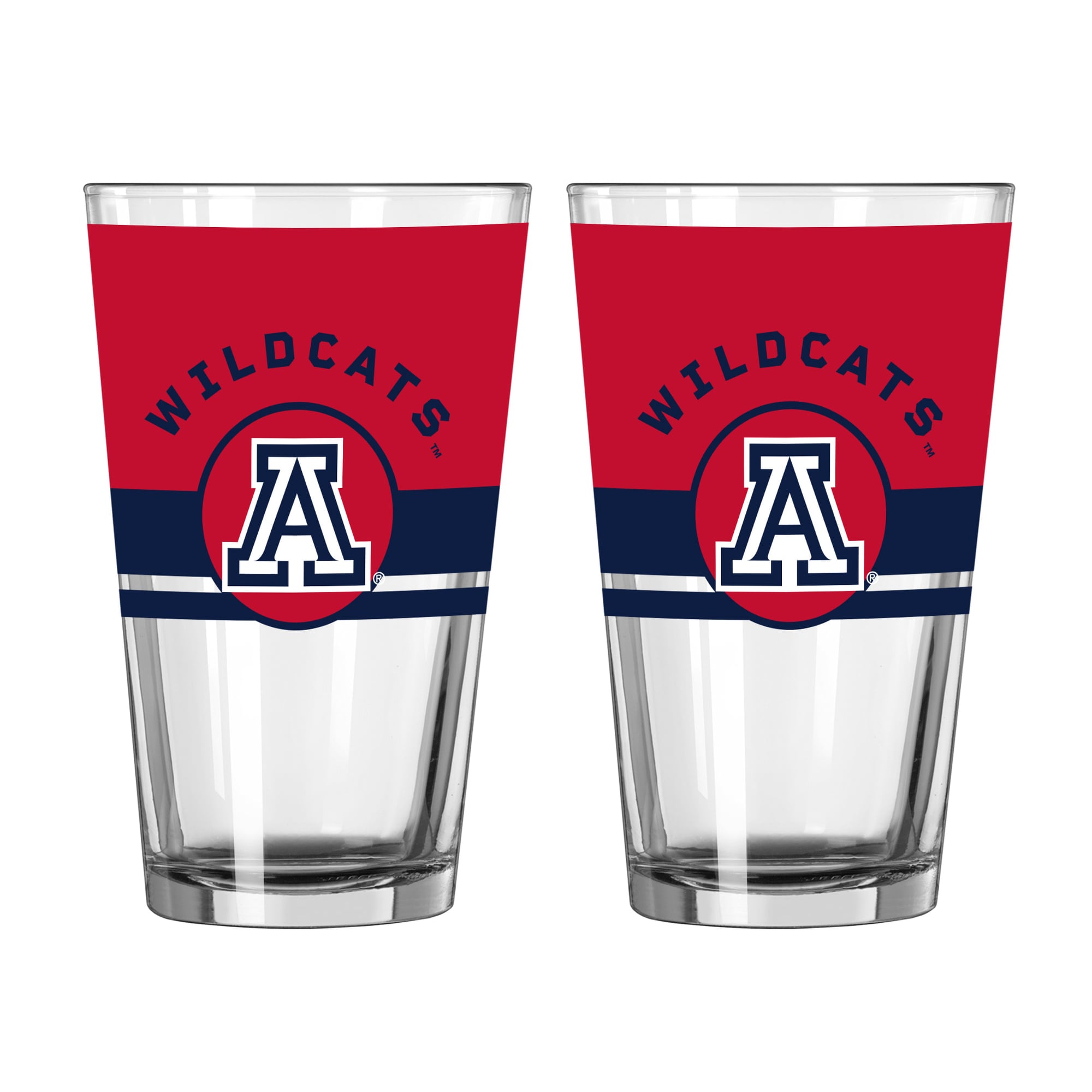 Logo Brands Arizona Wildcats Two-Piece 16oz. Horizon Pint Glass Set