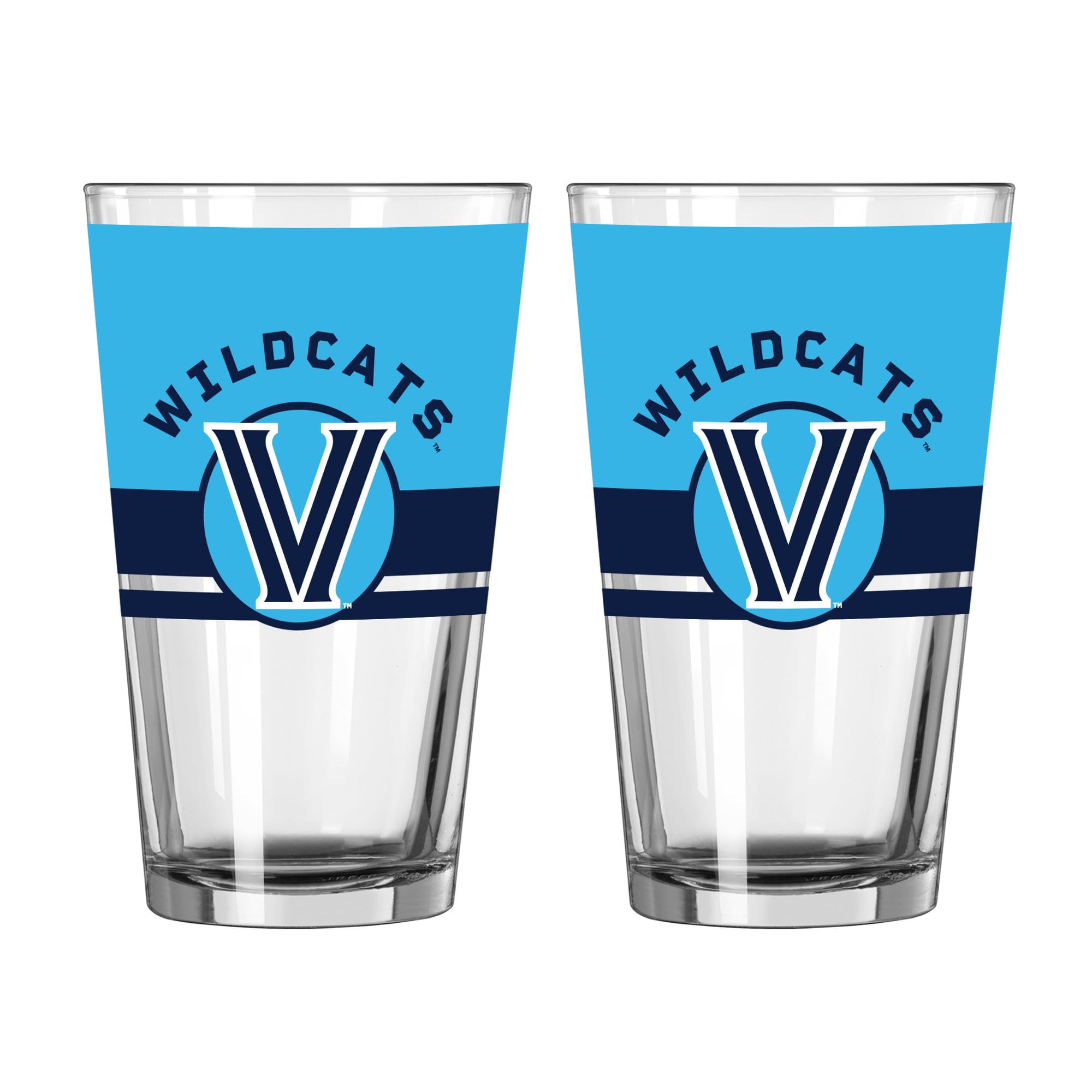 Logo Brands Villanova Wildcats Two-Piece 16oz. Horizon Pint Glass Set