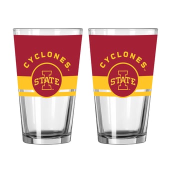 Logo Brands Iowa State Cyclones Two-Piece 16oz. Horizon Pint Glass Set