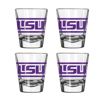 Logo Brands LSU Tigers Four-Piece Stripe Shot Glass Set