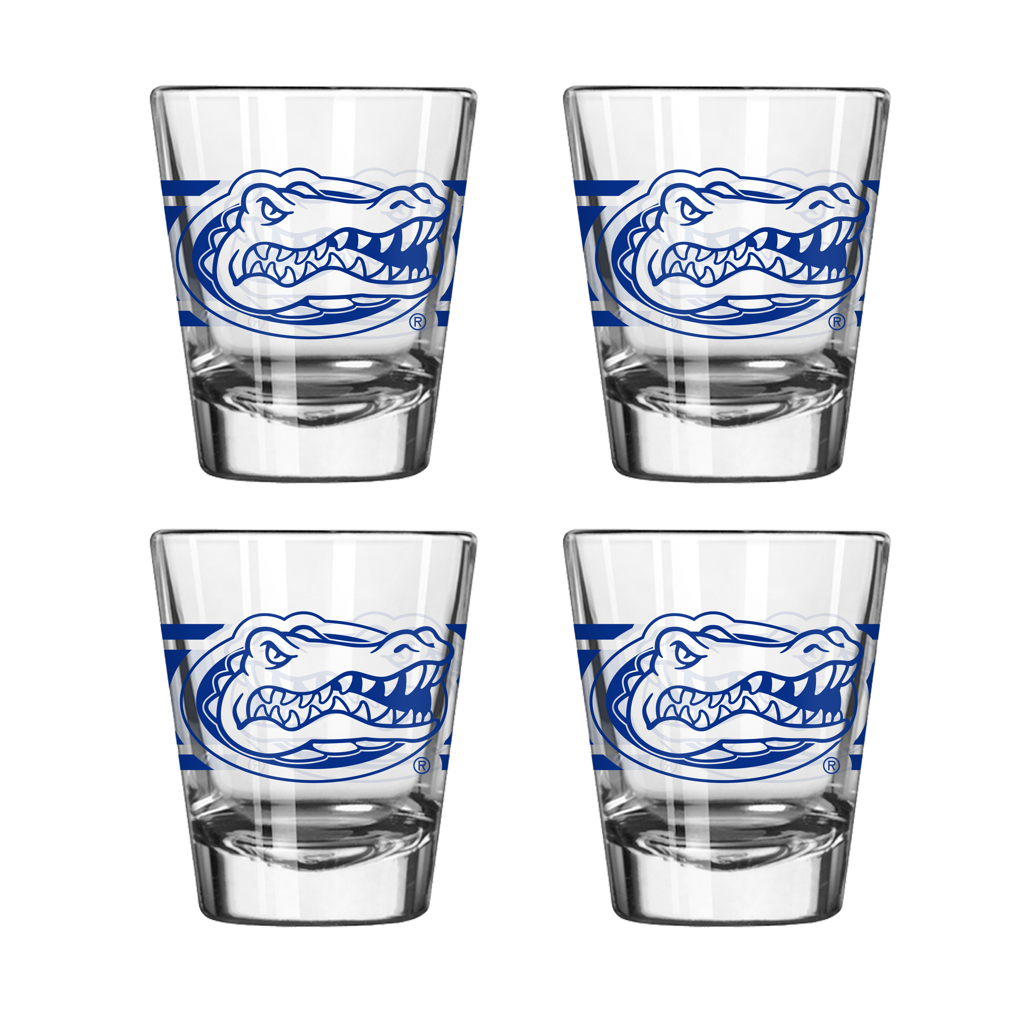 Logo Brands Florida Gators Four-Piece Stripe Shot Glass Set