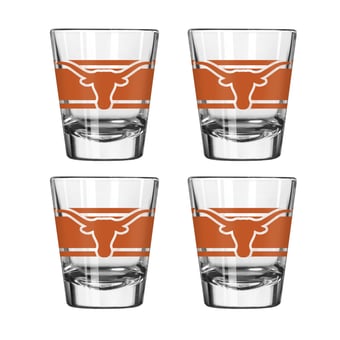 Logo Brands Texas Longhorns Four-Piece Stripe Shot Glass Set