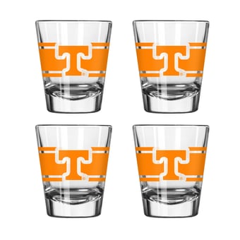 Logo Brands Tennessee Volunteers Four-Piece Stripe Shot Glass Set