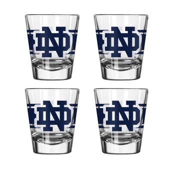 Logo Brands Notre Dame Fighting Irish Four-Piece Stripe Shot Glass Set