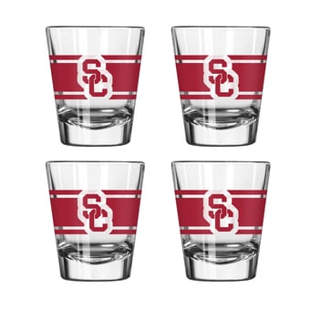 Logo Brands USC Trojans Four-Piece Stripe Shot Glass Set