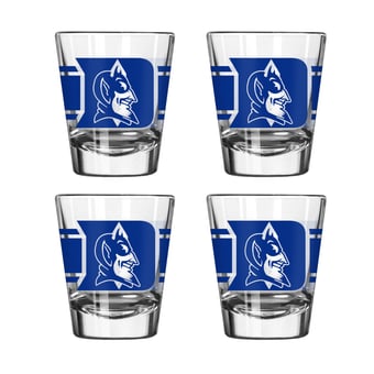 Logo Brands Duke Blue Devils Four-Piece Stripe Shot Glass Set