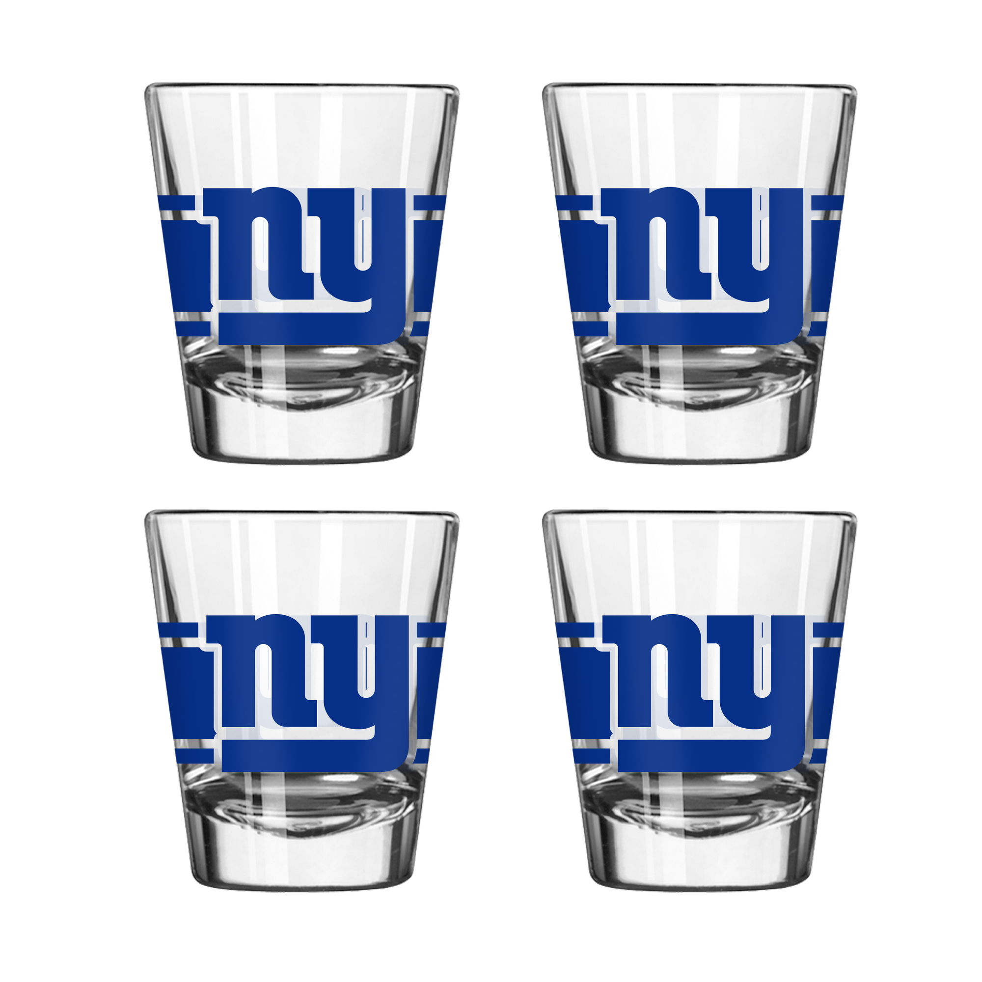 Logo Brands New York Giants Four-Piece Stripe Shot Glass Set