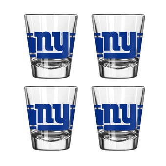 Logo Brands New York Giants Four-Piece Stripe Shot Glass Set