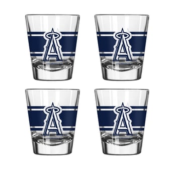 Logo Brands Los Angeles Angels Four-Piece Stripe Shot Glass Set