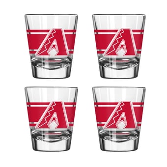 Logo Brands Arizona Diamondbacks Four-Piece Stripe Shot Glass Set