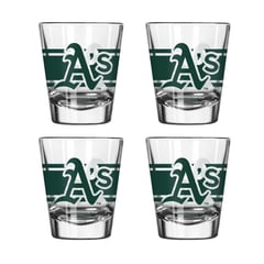 Logo Brands Athletics Four-Piece Stripe Shot Glass Set