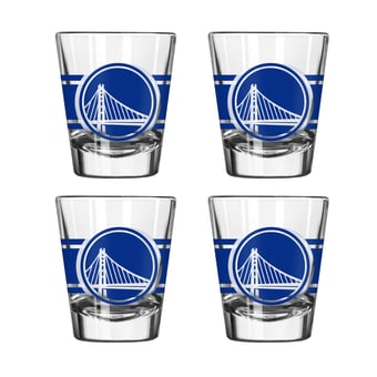 Logo Brands Golden State Warriors Four-Piece Stripe Shot Glass Set