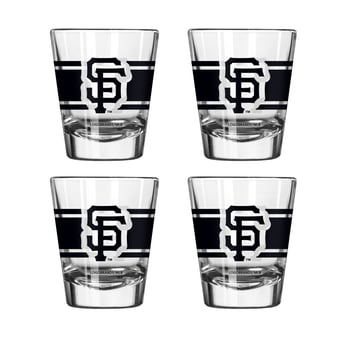 Logo Brands San Francisco Giants Four-Piece Stripe Shot Glass Set