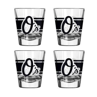 Logo Brands Baltimore Orioles Four-Piece Stripe Shot Glass Set