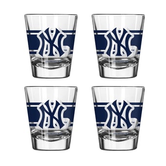 Logo Brands New York Yankees Four-Piece Stripe Shot Glass Set