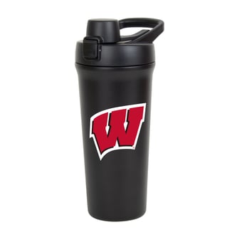 Logo Brands Wisconsin Badgers 26oz. Flipside Shaker Bottle