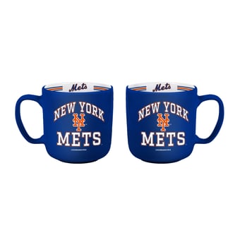 Logo Brands New York Mets Two-Piece 15oz. Stripe Mug Set