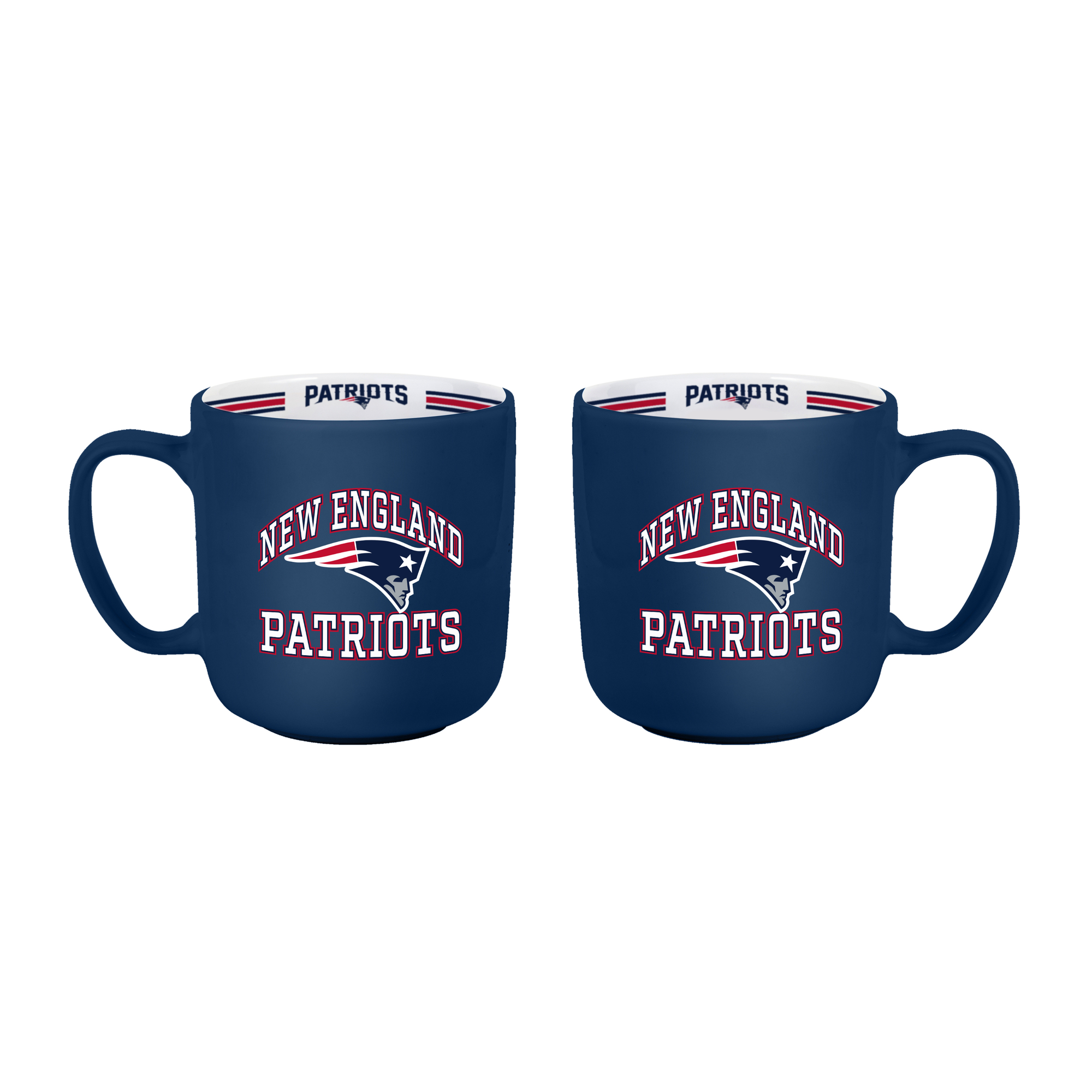 Logo Brands New England Patriots Two-Piece 15oz. Stripe Mug Set