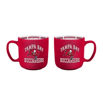 Logo Brands Tampa Bay Buccaneers Two-Piece 15oz. Stripe Mug Set