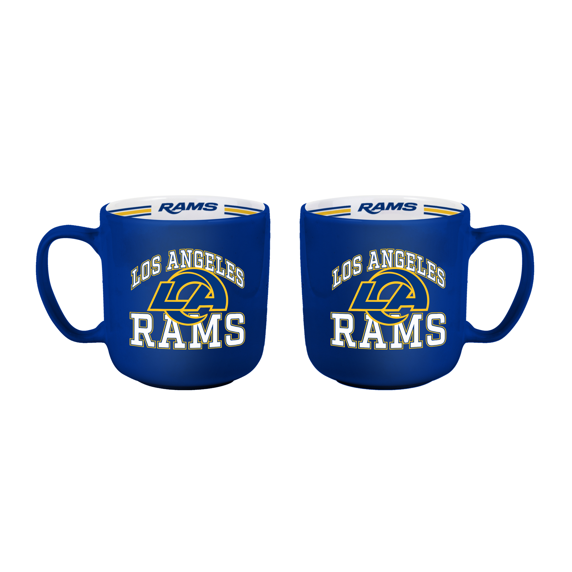 Logo Brands Los Angeles Rams Two-Piece 15oz. Stripe Mug Set
