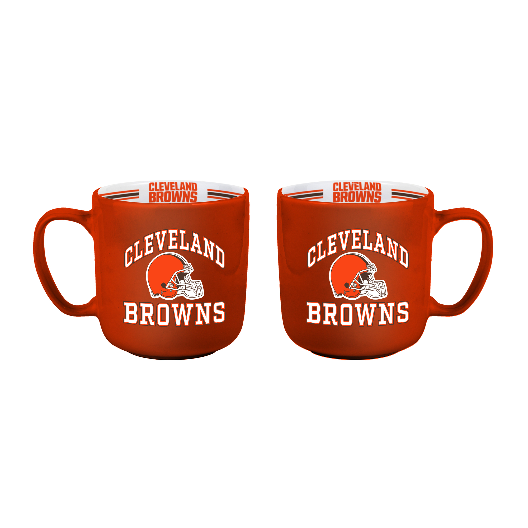 Logo Brands Cleveland Browns Two-Piece 15oz. Stripe Mug Set