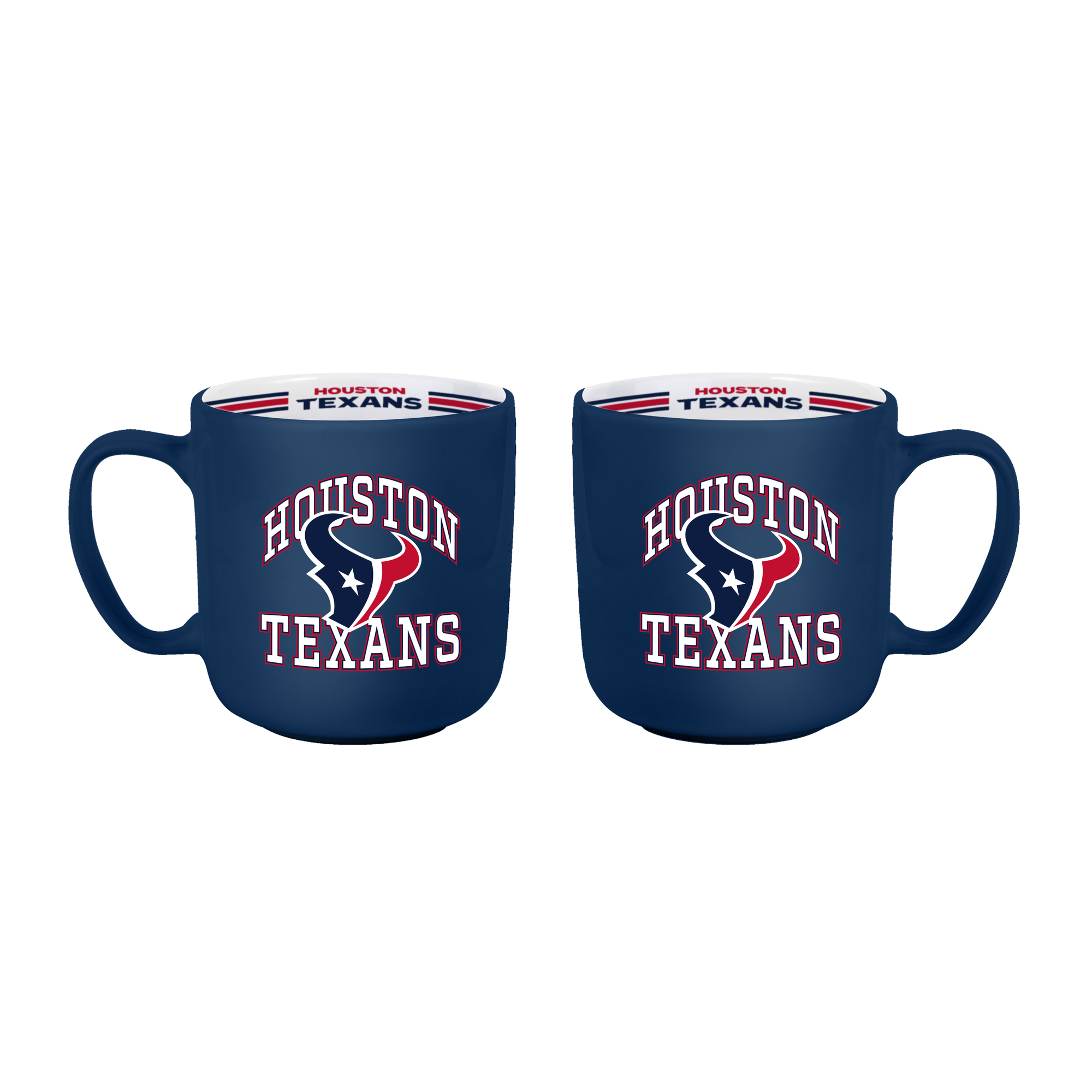 Logo Brands Houston Texans Two-Piece 15oz. Stripe Mug Set