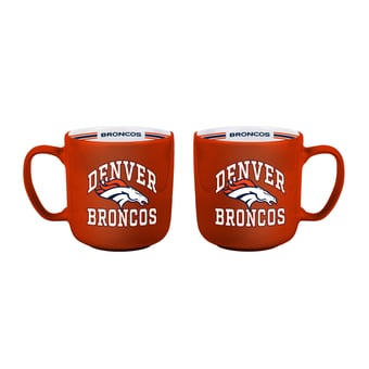 Logo Brands Denver Broncos Two-Piece 15oz. Stripe Mug Set