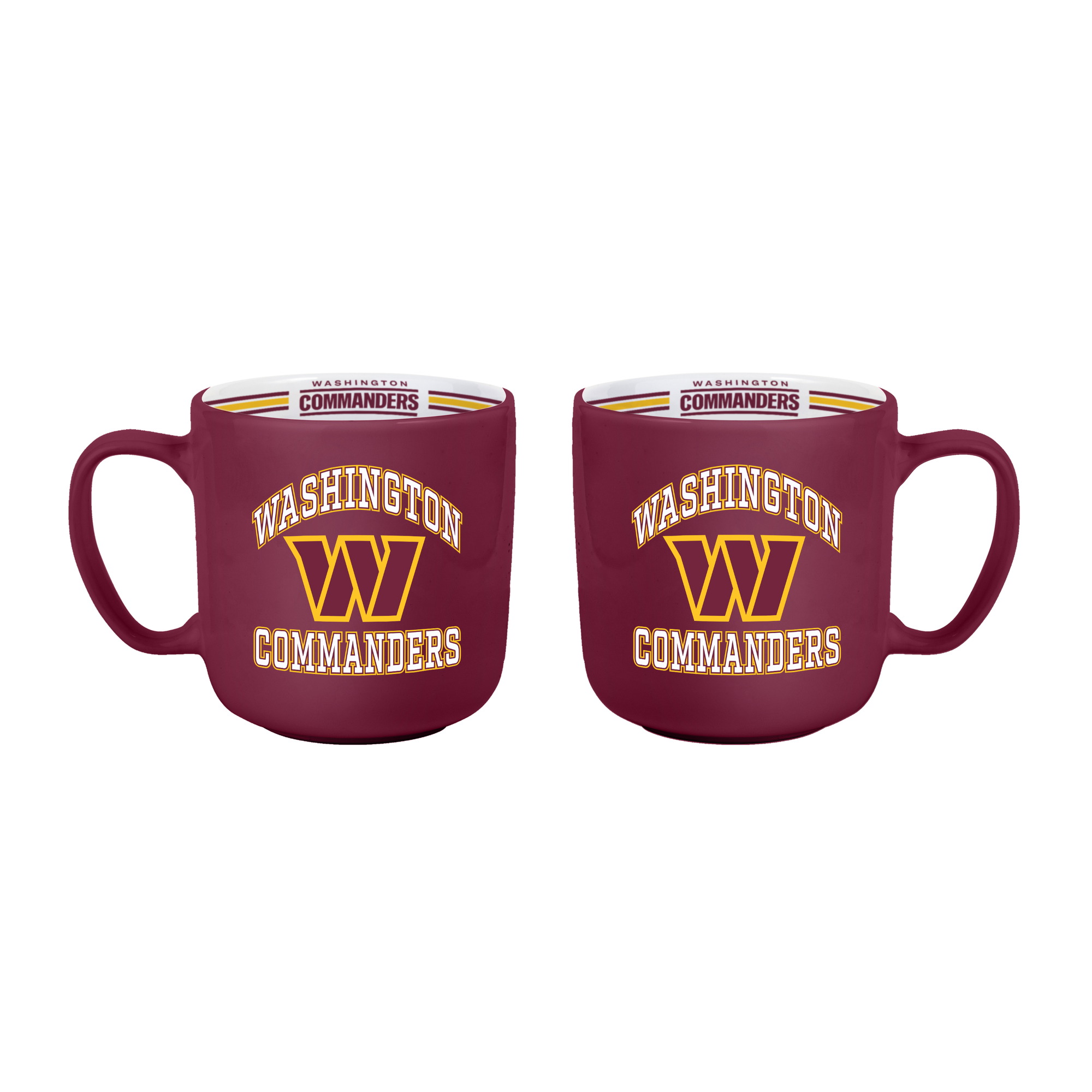 Logo Brands Washington Commanders Two-Piece 15oz. Stripe Mug Set