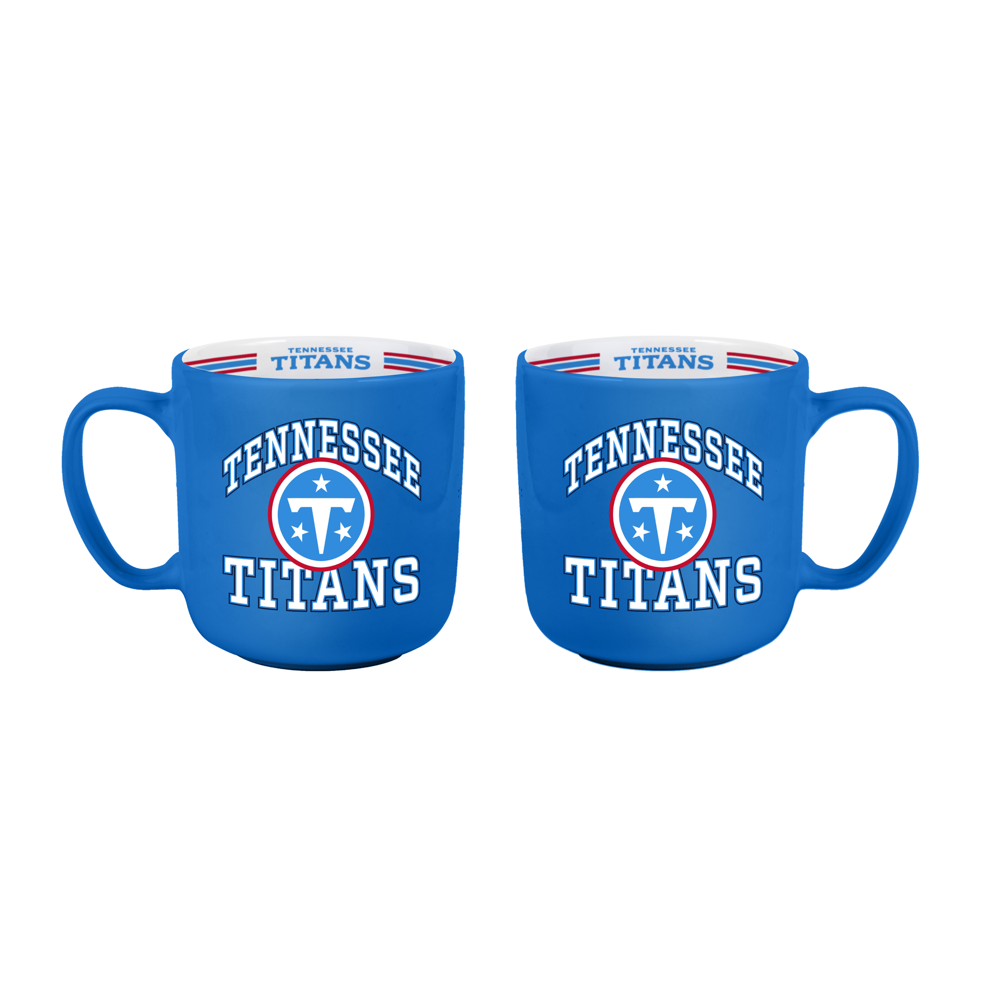 Logo Brands Tennessee Titans Two-Piece 15oz. Stripe Mug Set