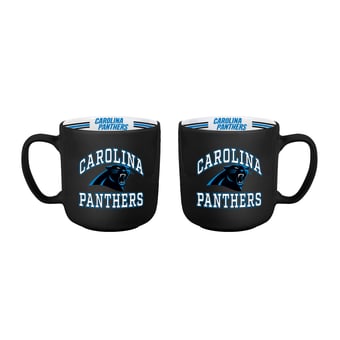Logo Brands Carolina Panthers Two-Piece 15oz. Stripe Mug Set