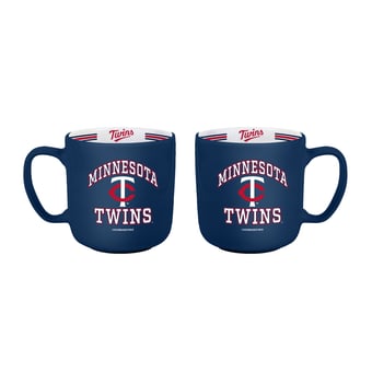Logo Brands Minnesota Twins Two-Piece 15oz. Stripe Mug Set