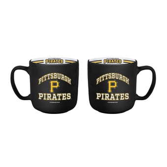 Logo Brands Pittsburgh Pirates Two-Piece 15oz. Stripe Mug Set