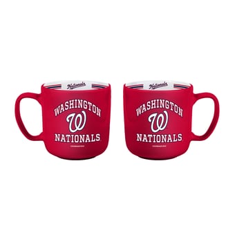 Logo Brands Washington Nationals Two-Piece 15oz. Stripe Mug Set