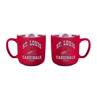 Logo Brands St. Louis Cardinals Two-Piece 15oz. Stripe Mug Set