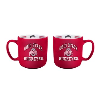 Logo Brands Ohio State Buckeyes Two-Piece 15oz. Stripe Mug Set