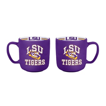 Logo Brands LSU Tigers Two-Piece 15oz. Stripe Mug Set