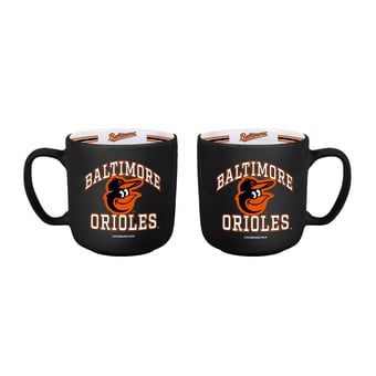 Logo Brands Baltimore Orioles Two-Piece 15oz. Stripe Mug Set