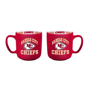Logo Brands Kansas City Chiefs Two-Piece 15oz. Stripe Mug Set