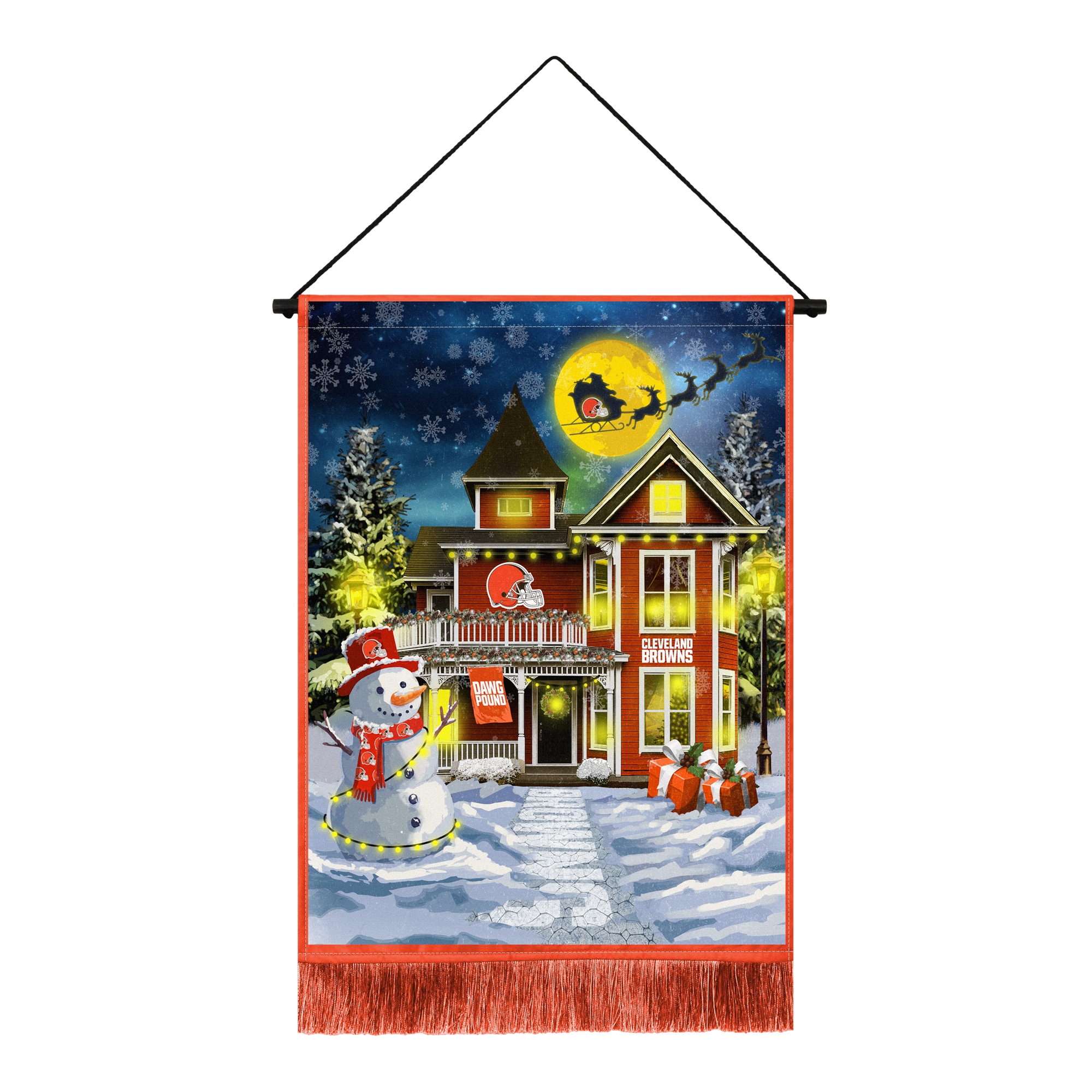 Cleveland Browns 18" x 24" LED Christmas Tapestry