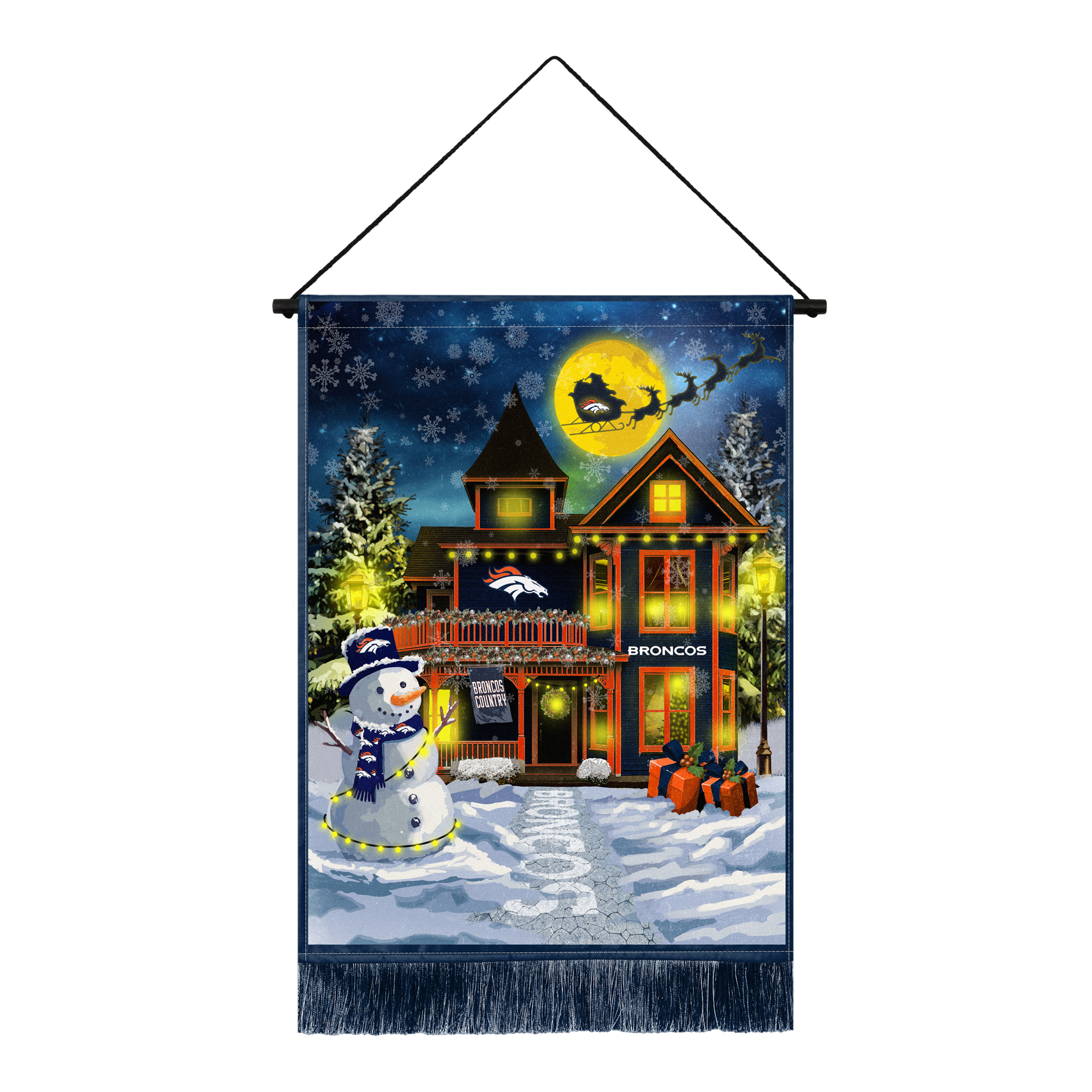 Denver Broncos 18" x 24" LED Christmas Tapestry