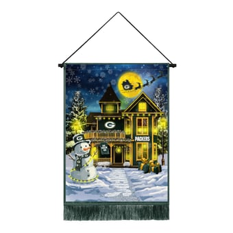 "Green Bay Packers 18"" x 24"" LED Christmas Tapestry"