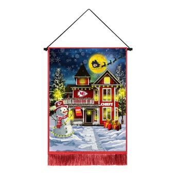 "Kansas City Chiefs 18"" x 24"" LED Christmas Tapestry"