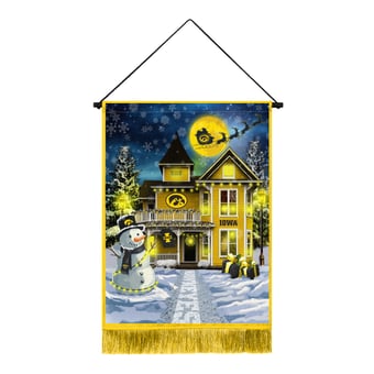 "Iowa Hawkeyes 18"" x 24"" LED Christmas Tapestry"