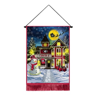 "Georgia Bulldogs 18"" x 24"" LED Christmas Tapestry"