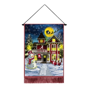 "Alabama Crimson Tide 18"" x 24"" LED Christmas Tapestry"