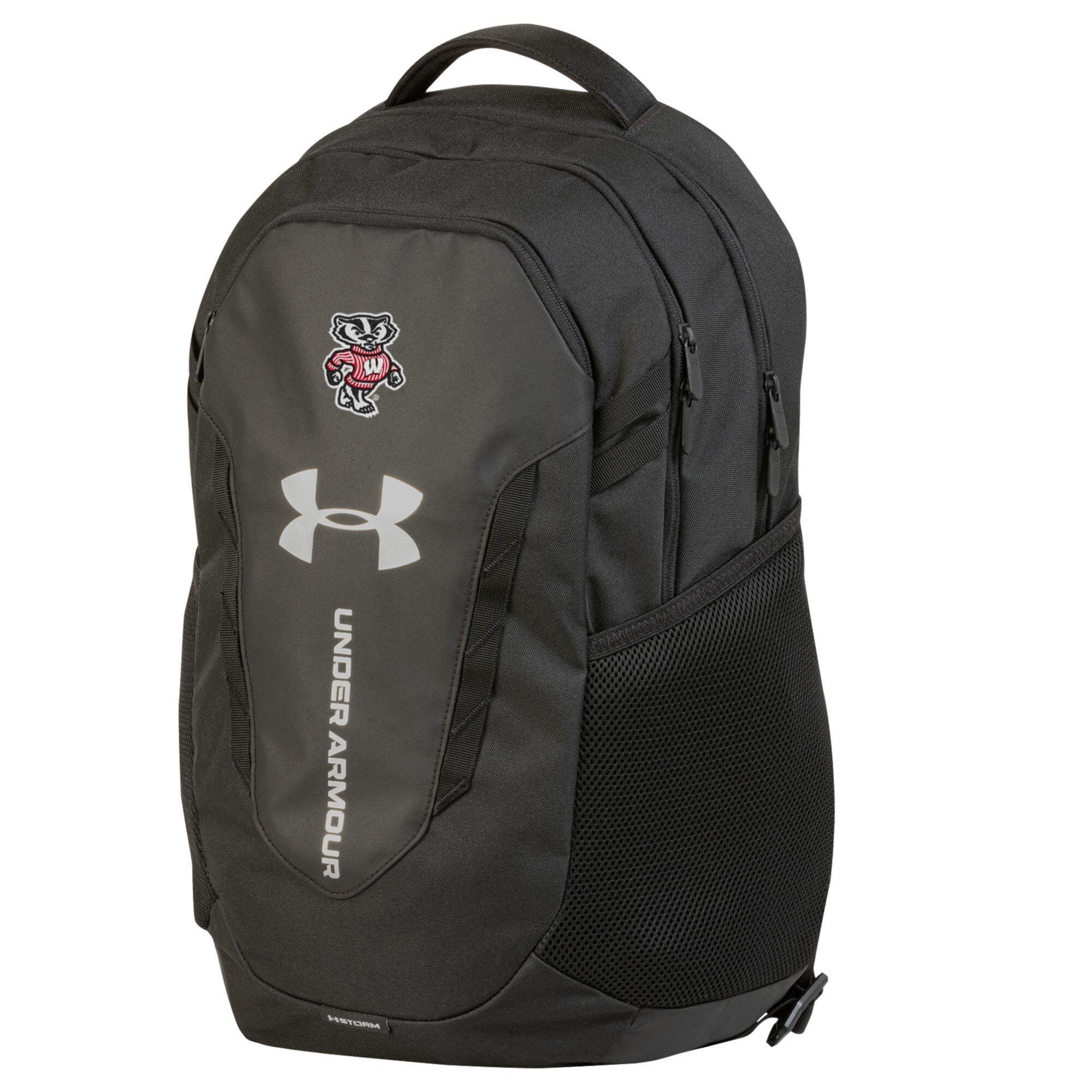 Men's Under Armour  Black Wisconsin Badgers Hustle Backpack