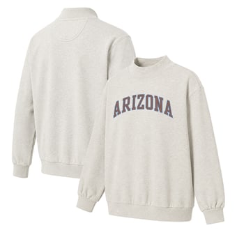 Women's  Oatmeal Arizona Wildcats Monroe Mock Neck Sweatshirt