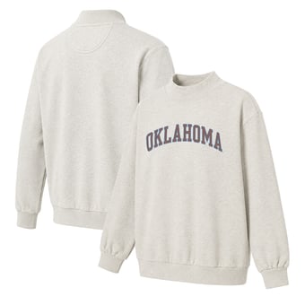 Women's  Oatmeal Oklahoma Sooners Monroe Mock Neck Sweatshirt