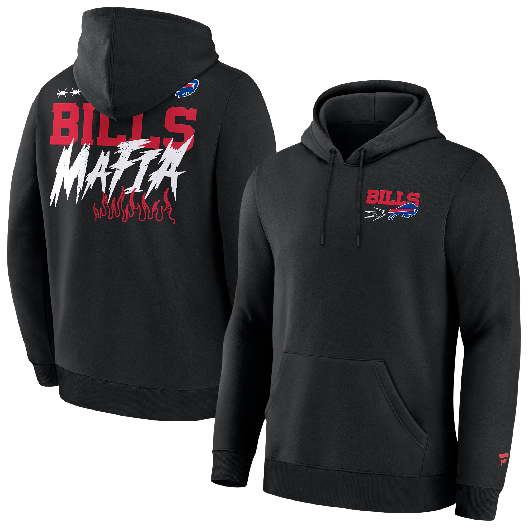 Men's Fanatics Black Buffalo Bills Big & Tall Mafia Pullover Hoodie