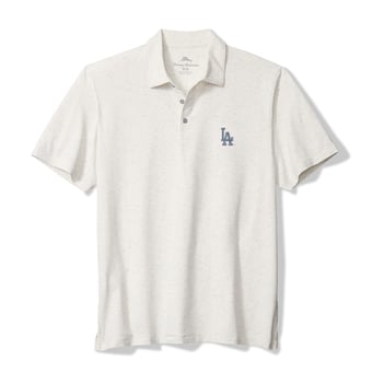 Men's Tommy Bahama  White Los Angeles Dodgers Palm Dunes IslandZone Polo